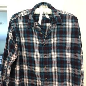 Cute Navy & Purple Plaid Flannel Button down